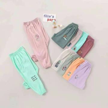 Children's Ice Porcelain Digital Elastic Pants - Self-Packaging, First Size