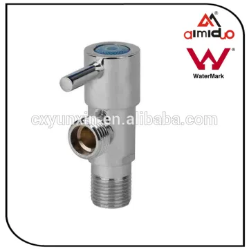3-way brass angle stop valve