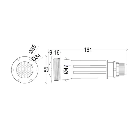 Replacement Pentair GloBrite 1.5 Inch Nicheless LED Underwater Pool Light