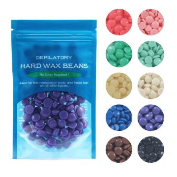 50g Hard Wax Beans Flavor Paper Depilatory Wax Waxing Pellet Body Beauty Bikini Arm Pit Leg Hair Removal Epilation TSLM1