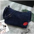 Bolsa Casual Canvas Shoulder embroidery Shopping Bag