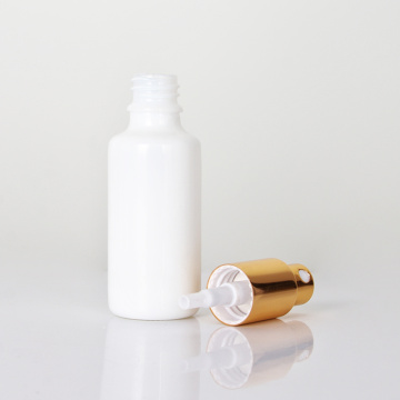 Opal White Glass Toner Bottle with Plating Sprayer