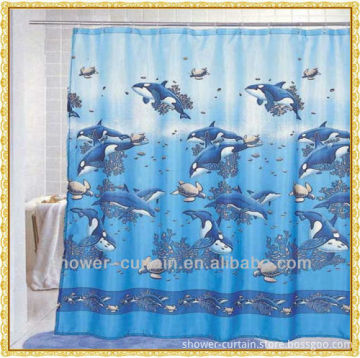 polyester ocean fish style print shower curtains