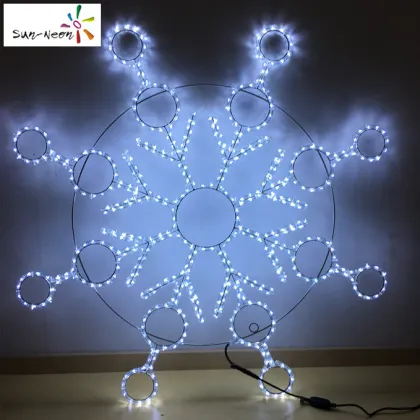 Holiday decoration diwali decorative snowflake led big snowflake lights for sale