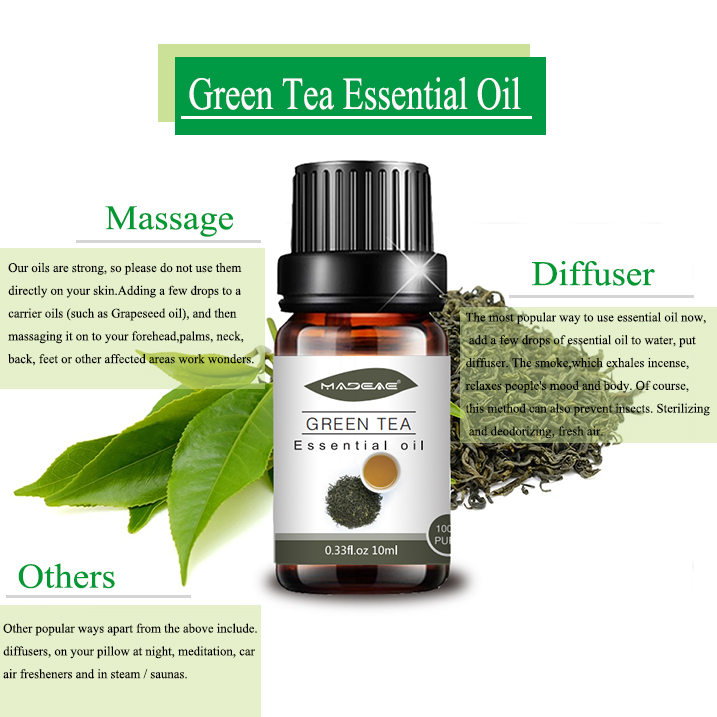 100%pure green tea essential oil for skin care