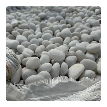 Ciottoli di pietra del fiume non lucidato bianco naturale per pavimentazione da giardino e decorazione del paesaggio
