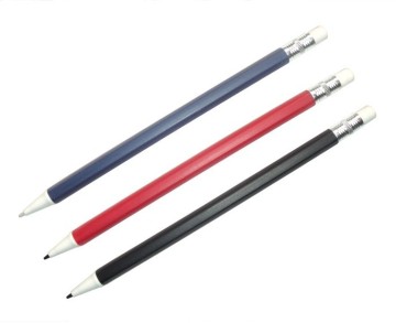 Plastic Cheap Mechanical Pencil Wooden style 2B Pencil standard size Press Automatic Pencil with Eraser School StudentStationery