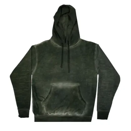 Sun Faded Hoodie Streetwear Men Navy Oil Wash