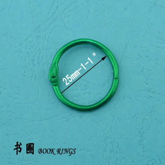 25mm-1-1'' metallic color book ring