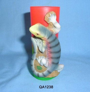 Asst lizard poly attachment shooter painting glass decoration