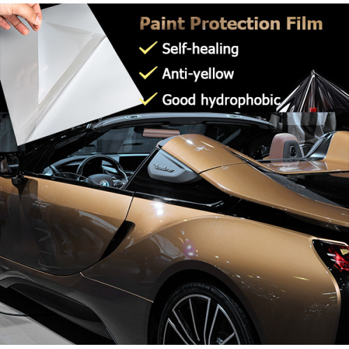 Película de protección de pintura para automóviles con auto sanación.