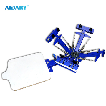 4 Color 1 Station Silk Screen Printing Press Machine
