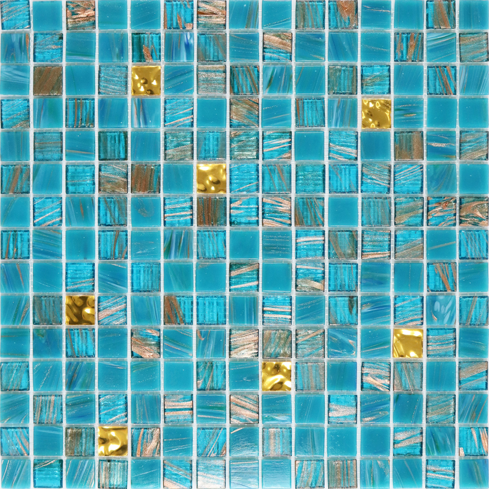 Backsplash de azulejos de mosaico azul de piso para manualidades