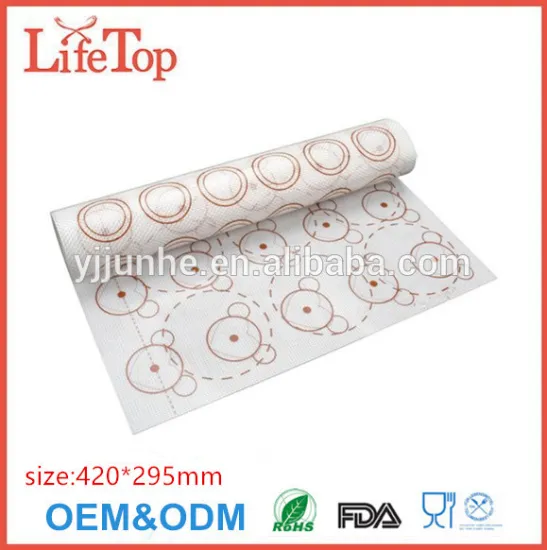 Eco-Friendly Feature and Fabric Silicone Macaron Baking Mat