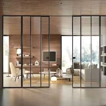 Modern Interior Aluminum Framed Sliding Glass Door