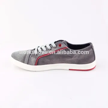 Gray Flat Lace Up Custom Made Comfortable Men Casual Shoes Sneaker