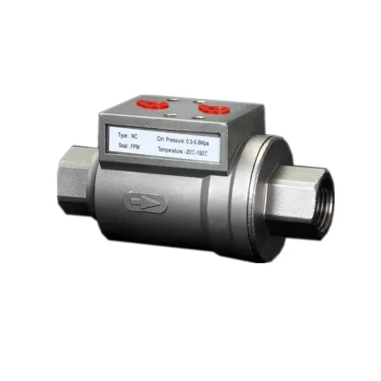 Quanjia Stainless Steel Pneumatic Shuttle Valve - DN8 to DN50 (1/4''-2'')