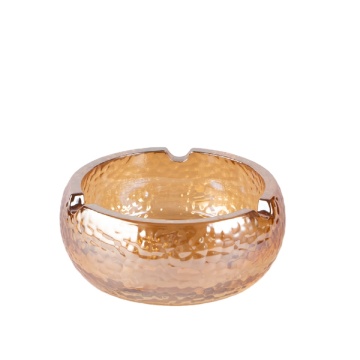 Fashionable Colorful Glass Ashtray with Malleolar Stria Design for Home Decor