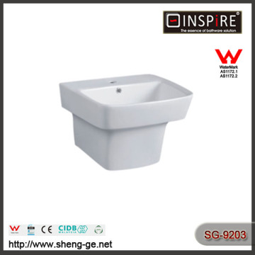 SG 9203 china suppliers bathroom ceramic wall hung basin with high quality