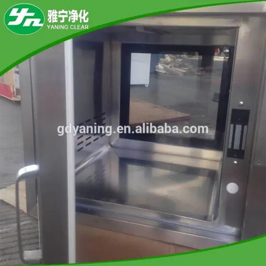 Electrical Mechanical Interlock Air Shower Pass boxes,L style stainless steel(sus) 304 pass through