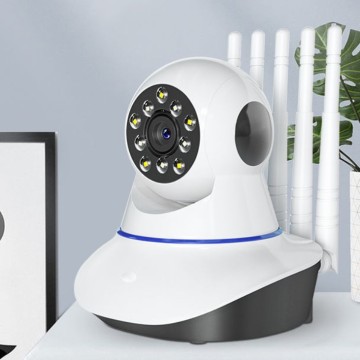 2022 กล้อง IP กลางแจ้ง: H.265 กล้องรักษาความปลอดภัยอินฟราเรด WiFi พร้อมการเอียงแบบกระทะและซูมดิจิตอล