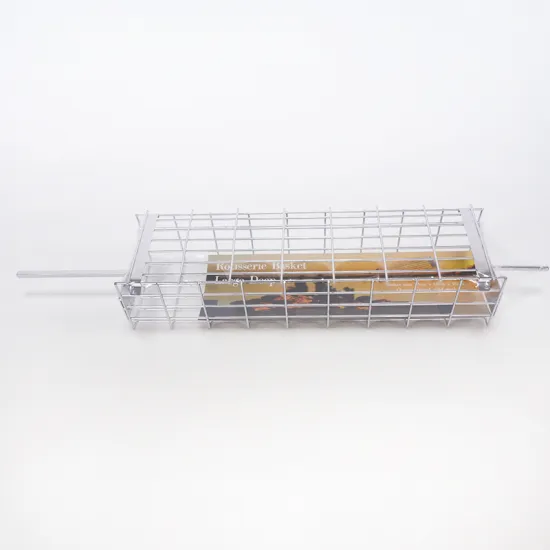 Rotisserie Basket Grill Accessory Spit Rod Rack
