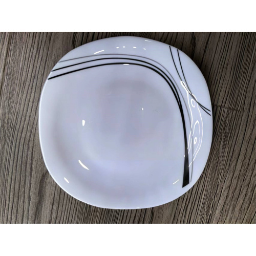 Opal bordsartiklar glas keramiska glasvaror tallrikar