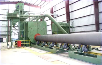 Automatic Roller Type Steel Pipe Facade Shotblasting Cleaning Machine