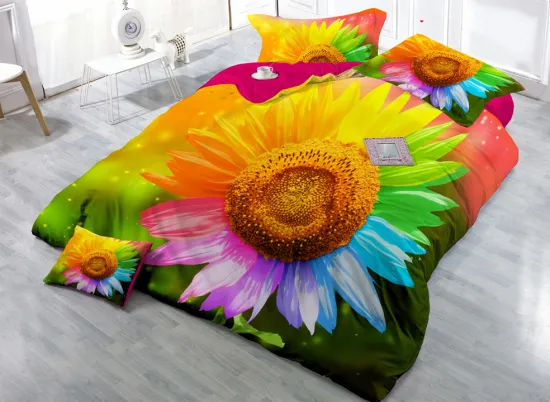 3d Reactive Printed 100% Polyester Microfiber Fabric