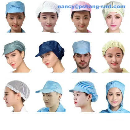 ESD Antistatic Work Caps Conductive Fiber ESD Cleanroom Work Caps for safety protection