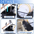 Hot Sell Single Tier Kitchen Accessories Organizer Dish Drying Drainer Rackpowder Coating Dish Rack