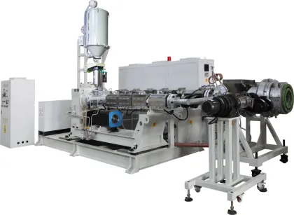 Single Screw Extruder with Screw Feeder for Corrugated Pipe Manufacturing Machine