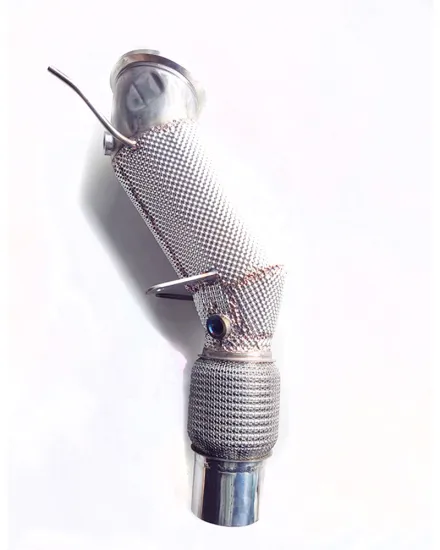 SS304 Stainless Steel High Flow Catted Downpipe with Heat Shield for BMW B48 2.0T F30/F32/G80/G82