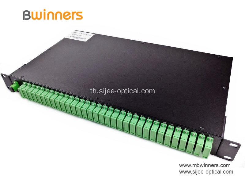1x64 PLC แยกไฟเบอร์ออปติคอล 1U Rack Mount