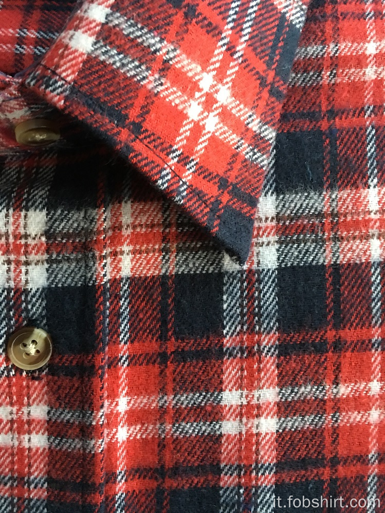 Camicia da lavoro in tessuto di flanella