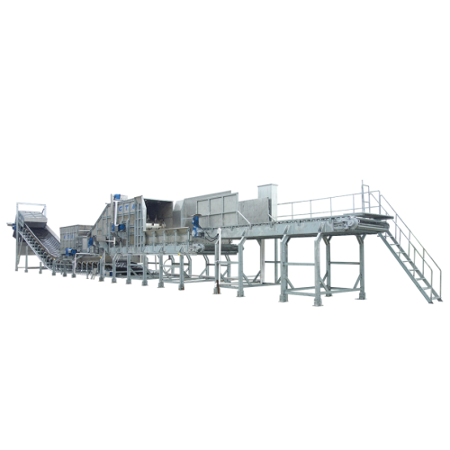 Linea di miscelazione efficiente per materiali a base di funghi
