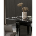 Modern Black Marble Dining Table