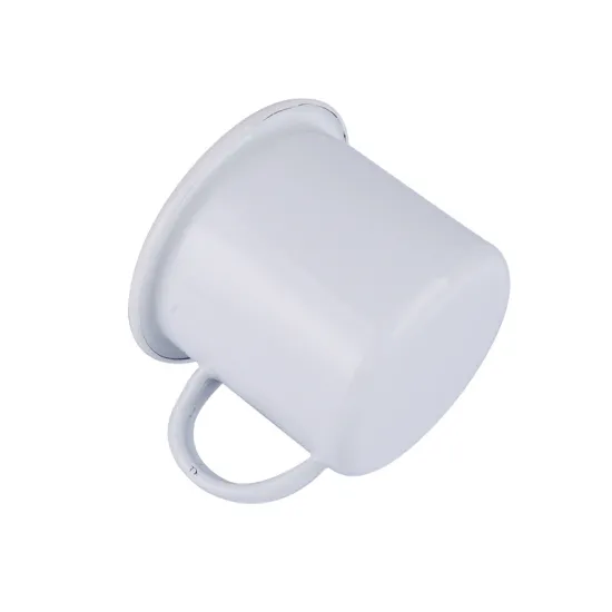 Personalized Customized 8cm Cup White Enamel Camping Mug Cup