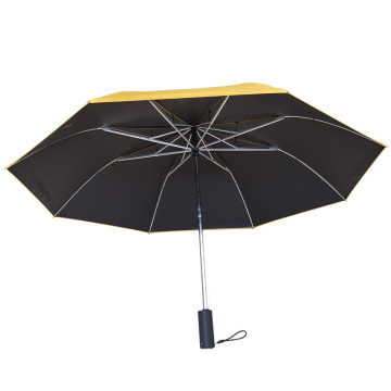 High Quality Auto Open Close Golf Umbrella Large Outdoor 190T Waterproof Rain Umbrella UV Printing Light Feature Logo 6K Panels