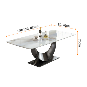 Modern Simple Rectangular Marble Dining Table