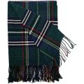 Plaid Polyester Throw Blanket Soft Cozy Woven Blanket