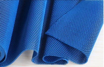 Waterproof blue bathroom S or Z mat