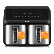 RAF 4.5L 4.5L Double Cook Frying Deep Fryer Oven Dual Digital 2 Baskets Air Fryer