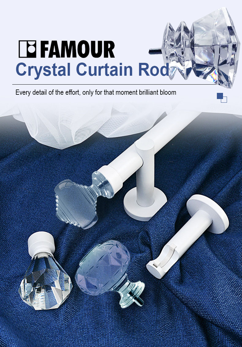 Beautiful Crystal Curtain Poles