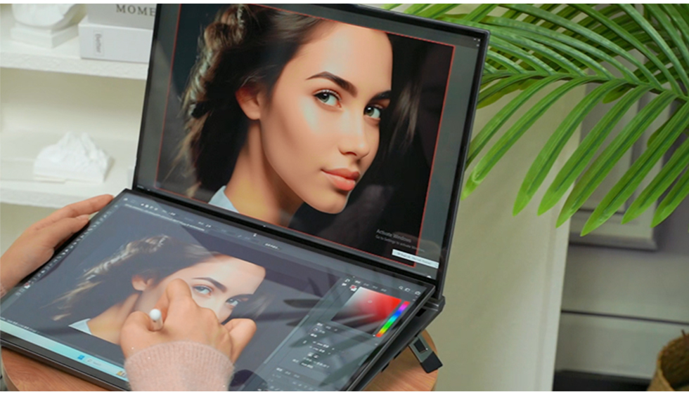 Dual-screen touch screen