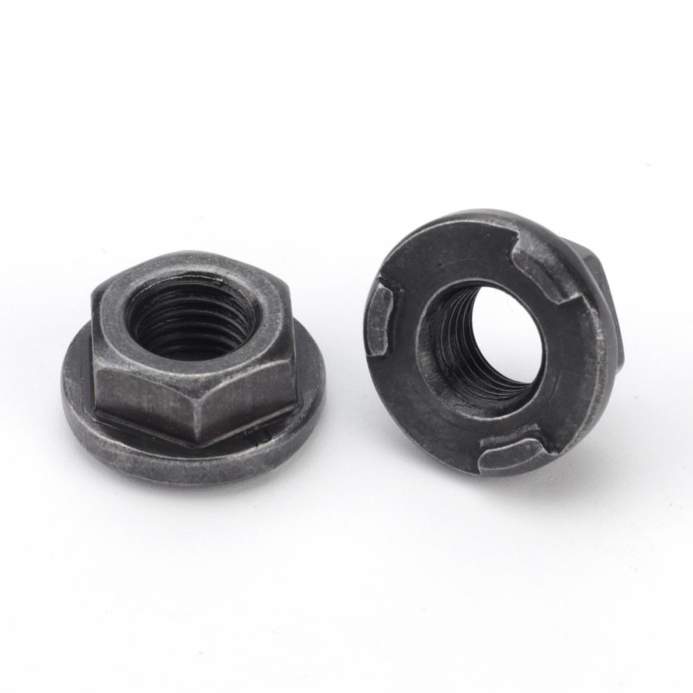 Black Zinc Flange Hex Lock Nuts