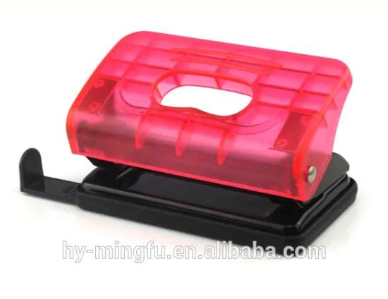 little cap plastic transparent 2 hole paper punch