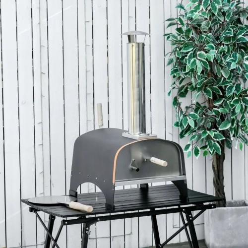 Horno de pizza de partículas portátil compacto para uso doméstico