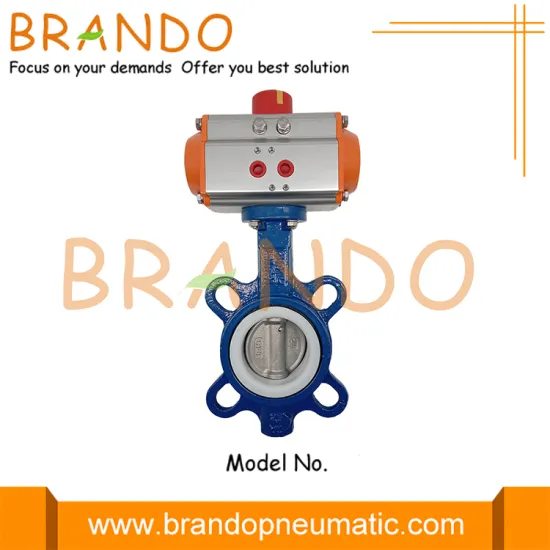 DN65 Cast Iron AT063D Pneumatic Actuator Butterfly Valve