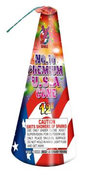 12" U.S.A Cone Fireworks